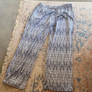 Blue and white pants